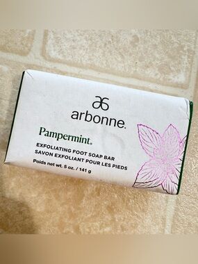 Arbonne Pampermint Exfoliating Foot Soap Bar 5 Oz Discontinued Peppermint Scent